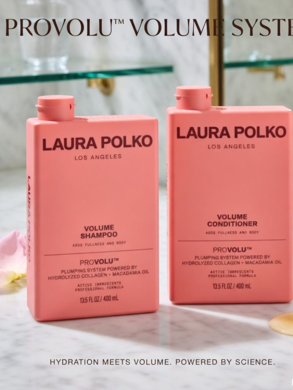 Laura Polko PROVOLU Volume Shampoo and Conditioner Duo Set 13.5 oz New